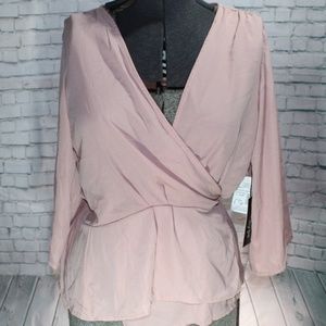 Blush Wrap Blouse